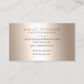 モダン撮影金ゴールドグリッター箔 名刺 (裏面)