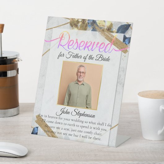 モダン救A座席の写真結婚の記念 台座サイン (インサイチュ)