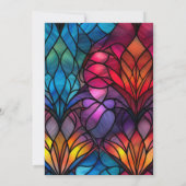 モダン教会のバプテスマ、献身または《キリスト教》洗礼式や命名式 招待状 (裏面)