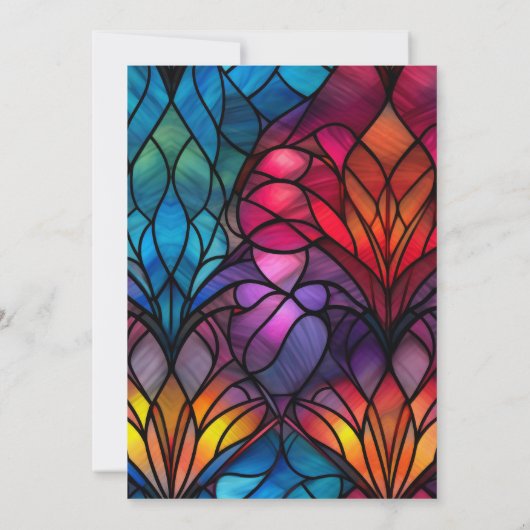 モダン教会のバプテスマ、献身または《キリスト教》洗礼式や命名式 招待状 (裏面)