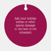 モダン教会ステンドガ絵画ラスの年 メタルオーナメント (裏面)