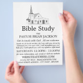 モダン教会、キリスト教聖書クラス広告 チラシ (手)