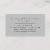 モダン教会、キリスト教、宗教 名刺 (裏面)