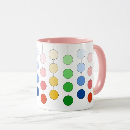 モダン数々のぶら下がった輪 マグカップ (正面右)