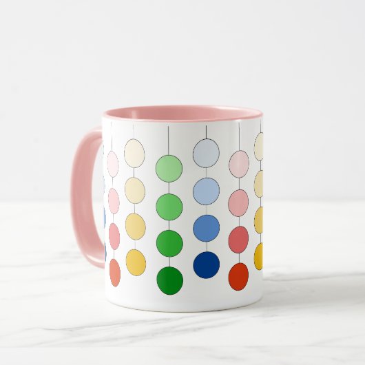 モダン数々のぶら下がった輪 マグカップ (正面左)