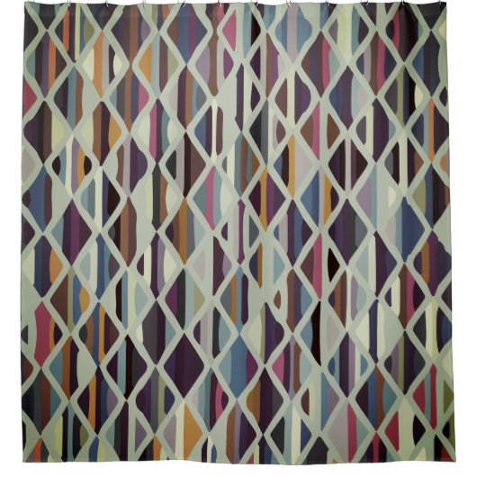 モダン数々のアールデコ シャワーカーテン (正面)