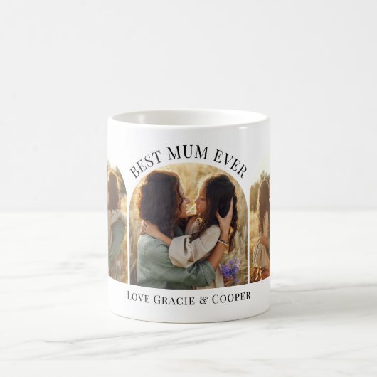 モダン数々のエレガント写真最高の母母 コーヒーマグカップ (中央)