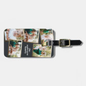 モダン数々のエレガント金ゴールド写真ファミリ ラゲッジタグ (正面横)