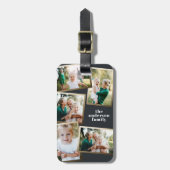 モダン数々のエレガント金ゴールド写真ファミリ ラゲッジタグ (正面縦)