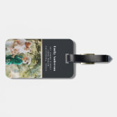 モダン数々のエレガント金ゴールド写真ファミリ ラゲッジタグ (裏面横)