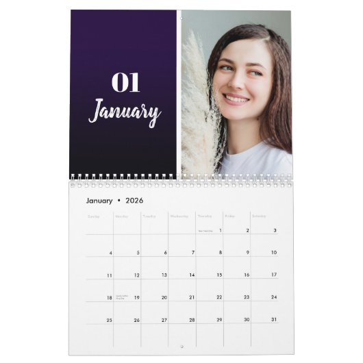 モダン数々のカラフル写真家と友人の贈り物 カレンダー (1月 2026)