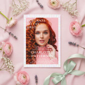 モダン数々のカラーのジンガム写真卒業パーティー アクリル招待状