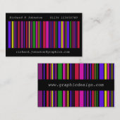 モダン数々のカラー・バ連絡ーコード 名刺 (正面/裏面)