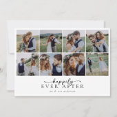 モダン数々のコラージュ結婚の サンキューカード (正面)