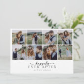 モダン数々のコラージュ結婚の サンキューカード (スタンド正面)