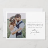 モダン数々のコラージュ結婚の サンキューカード (裏面)