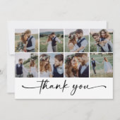 モダン数々のコラージュ結婚の サンキューカード (正面)