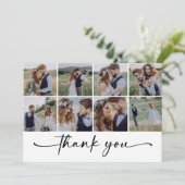 モダン数々のコラージュ結婚の サンキューカード (スタンド正面)