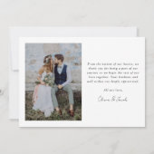 モダン数々のコラージュ結婚の サンキューカード (裏面)