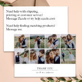 モダン数々のコラージュ結婚の サンキューカード