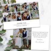 モダン数々のコラージュ結婚の サンキューカード