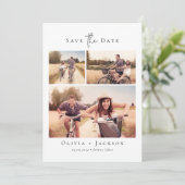 モダン数々のコラージュ結婚の セーブザデート (スタンド正面)