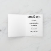 モダン数々のスタイリッシュ写真に日付を保存 案内状 (内部)