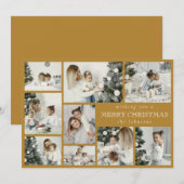 モダン数々のスタイリッシュPhoto Grid金ゴールド シーズンカード (正面/裏面)