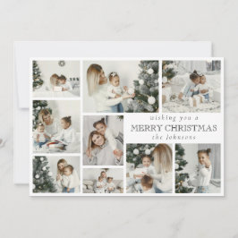 モダン数々のスタイリッシュPhoto Grid Holiday Card シーズンカード