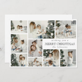 モダン数々のスタイリッシュPhoto Grid Holiday Card シーズンカード