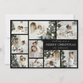 モダン数々のスタイリッシュPhoto Grid Holiday Card シーズンカード