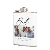 モダン数々のミニマル写真スクリプトパパギフト フラスク (左)