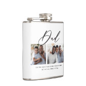 モダン数々のミニマル写真スクリプトパパギフト フラスク (右)