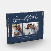 モダン数々のミニマル写真脚本祖父の贈り物 フォトブロック (左)