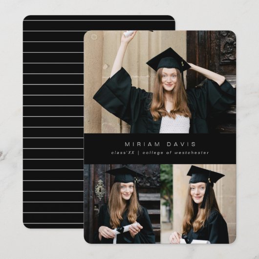 モダン数々のミニマル 案内状 (正面/裏面)