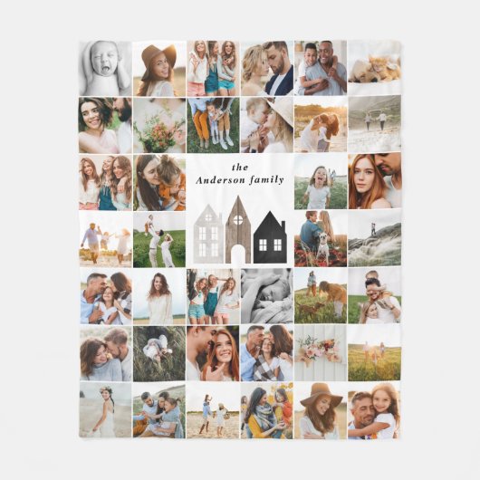 モダン数々の写真エレガントスキャンダル フリースブランケット (正面)