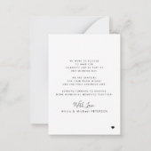 モダン数々の写真結婚感謝してい君 ノートカード (裏面)