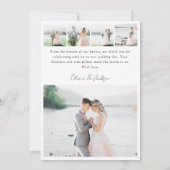 モダン数々の写真結婚書道 サンキューカード (裏面)