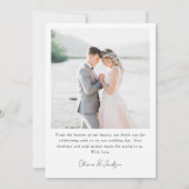 モダン数々の写真結婚書道 サンキューカード (裏面)