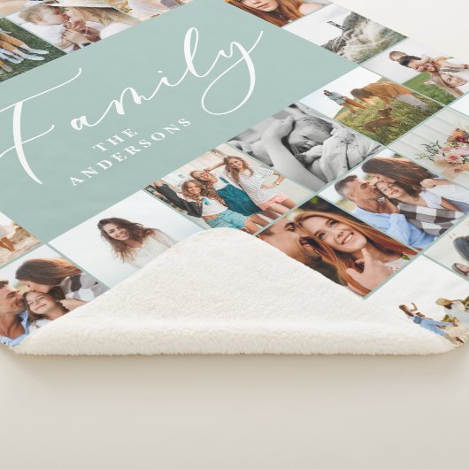 モダン数々の写真青の脚本家エレガント シェルパブランケット (3/4)