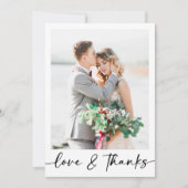 モダン数々の感謝してい写真ラヴ&結婚ズ サンキューカード (正面)