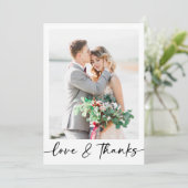 モダン数々の感謝してい写真ラヴ&結婚ズ サンキューカード (スタンド正面)