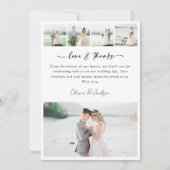 モダン数々の感謝してい写真ラヴ&結婚ズ サンキューカード (裏面)