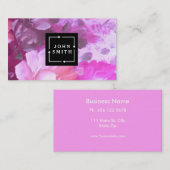 モダン数々の水彩花カッコいい抽象芸術 名刺 (正面/裏面)