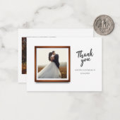 モダン数々の結婚写真あり ノートカード (正面/裏面インサイチュ)