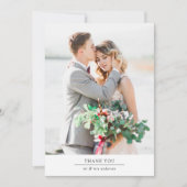 モダン数々の結婚写真 サンキューカード (正面)