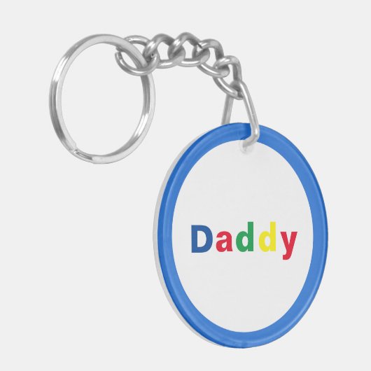 モダン数々の色のパパ キーホルダー (正面左)