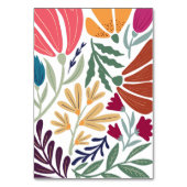 モダン数々の色フローラ結婚のスクリプト テーブルナンバー (裏面)