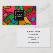 モダン数々の色抽象芸術アカッコいいート 名刺 (正面/裏面)