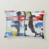 モダン数々の色抽象芸術カラフル アクセントクッション (裏面)